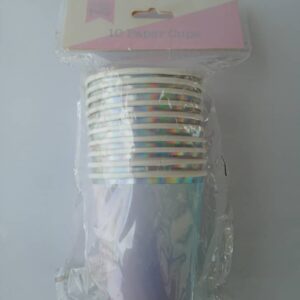 iridescent paper cups 10pk