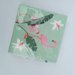 leaf flamingo napkins 20pk 24cm