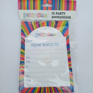 party time party invitations 15pk