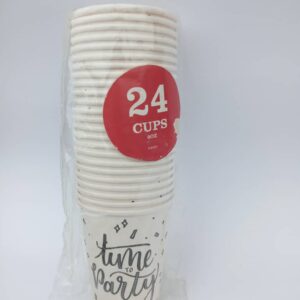 polka dot coloured cups 24pk
