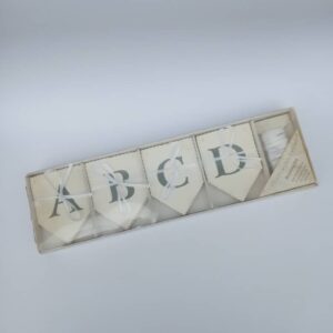 white alphabet bunting kit