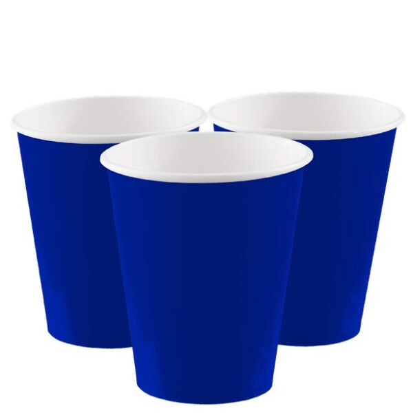 Royal Blue Paper Cups 20pk - 266ml