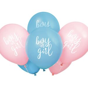 12” Gender Reveal Balloons 8pk