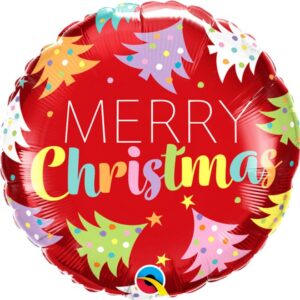 Christmas Tree Red Foil Balloon 18”
