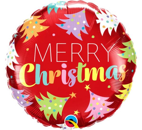 Christmas Tree Red Foil Balloon 18”