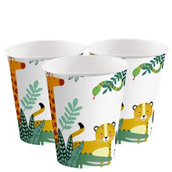 Safari Party Paper Cups 8pk- 250ml