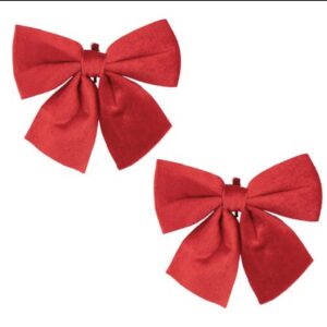 Velvet Bows Red 2pk
