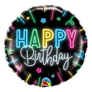 Happy B/Day Neon Glow Foil Balloon