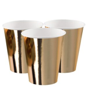 Gold Metallic Paper Cups - 8pk