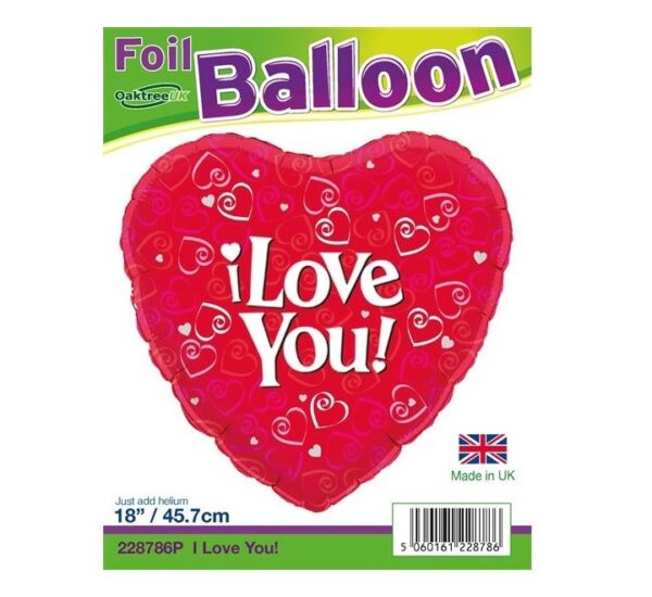I Love You Foil Balloon 18”