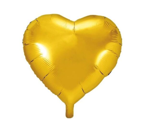 Gold Heart Foil Balloon 45cm
