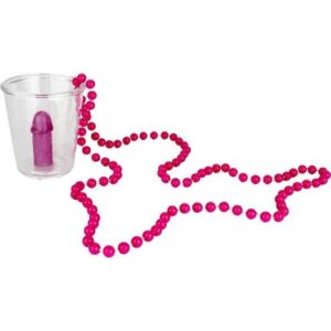 pink Willy shot cup necklace