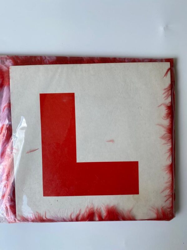 2pc L plate Badge with Fur