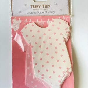New: Baby Romper Suit Bunting- Pink Heart