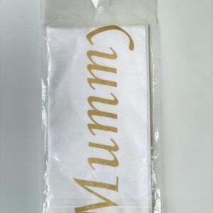 New: Mummy to be Sash White & Gold