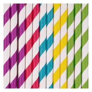 Rainbow Paper Straws 25pk
