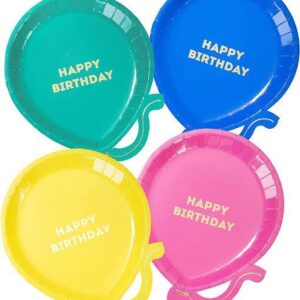 Happy Birthday Balloon Plates (Pk12)