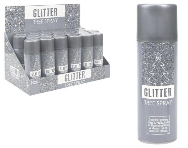 Silver Glitter Aerosol Spray Paint 175ml