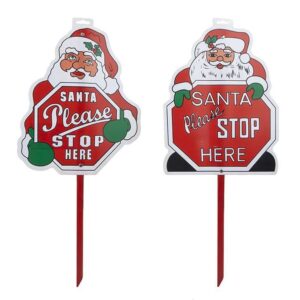 "Santa Stop" Signs 22" X 10"