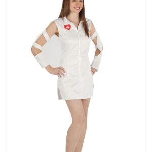 Sexy Heart Printed Nurse Costume